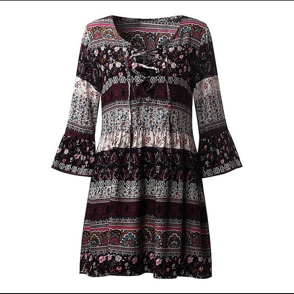 PLUS SZ boho Floral summer dress